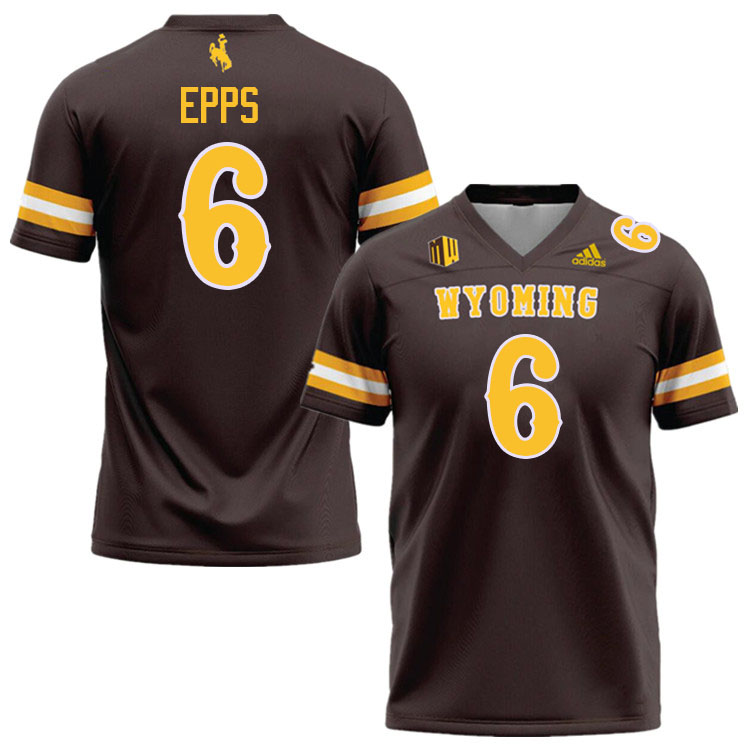 #6 Marcus Epps Wyoming Cowboys Jersey College Football Uniforms,Gears,Jerseys-Brown